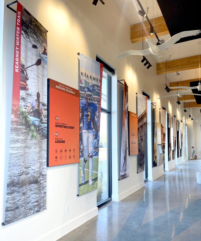Banners displaying the city's activities 